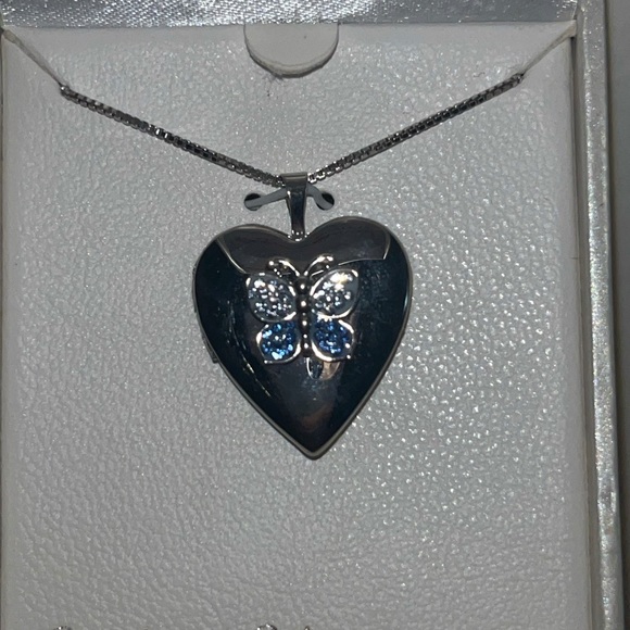 NWT Treasured Moments x Swarovski | Sterling Silver Heart Locket - Picture 3 of 6